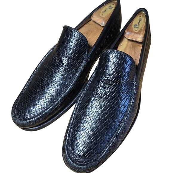 Allen Edmonds Other - Allen Edmonds Positano Venetian Style Loafers Black  10.5 B Made in Italy Vibram